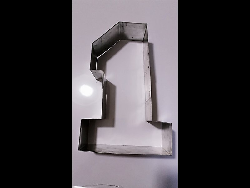 Aro de Hojalata  Numero Uno 28 cm