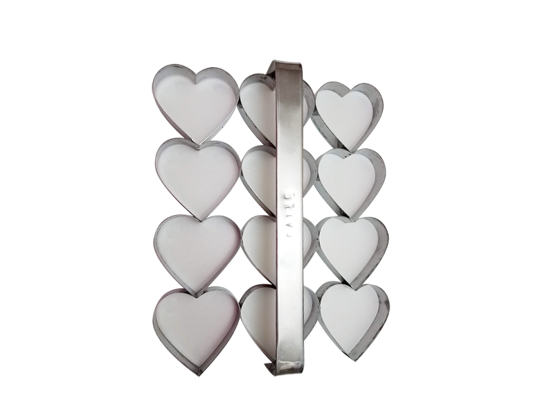 Placa cortante corazón n° 4 por 12 unidades