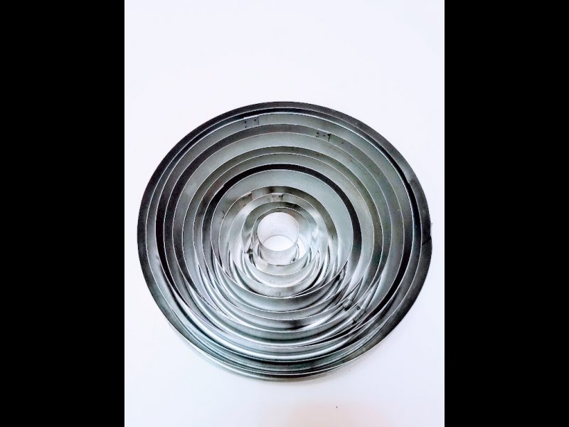 Redondos Lisos de Acero Inoxidable de 2 cm  a 15 cm de  diametro  de 2.5 cm de alto